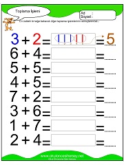 Toplama işlemi yaprak test